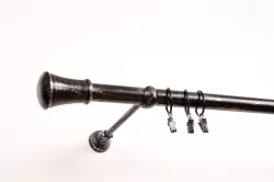 Koncovka patinovaná  Ø 25mm Čierno-strieborná Cilinder