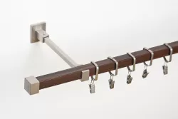 Garniža kovová jednotyčová Quatro 20 x 20 mm farba imitácia Orechového dreva