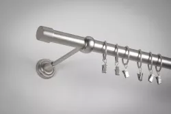 Garnyže kovová galvanizovaná jednotyčová Ø 25 mm Satin nikel
