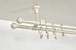 Garniža kovová patinovaná - dvojtyčová do stropu Ø16 mm - farba wintage-zlatá
