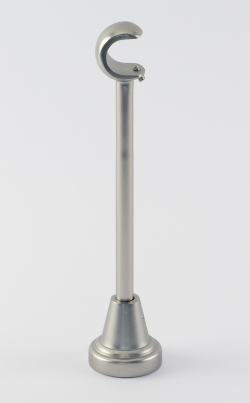 Kovový držiak galvanizovaný jednotyčový Ø 16mm Satin nikel