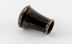 Koncovka patinovaná Ø 25mm Čierno-medená Cilinder