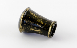 Koncovka patinovaná  Ø25mm-čierno zlatá Cilinder