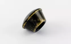 Koncovka patinovaná Ø 25mm Čierno-zlatá  Zvonček