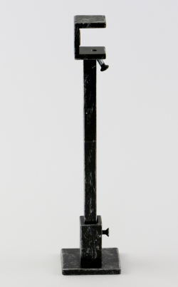 Patinovaný kovový držiak QUATRO jednotyčový Čierno-strieborný