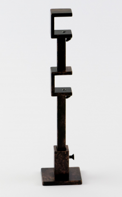 Patinovaný kovový držiak QUATRO dvojtyčový Čierno-medený
