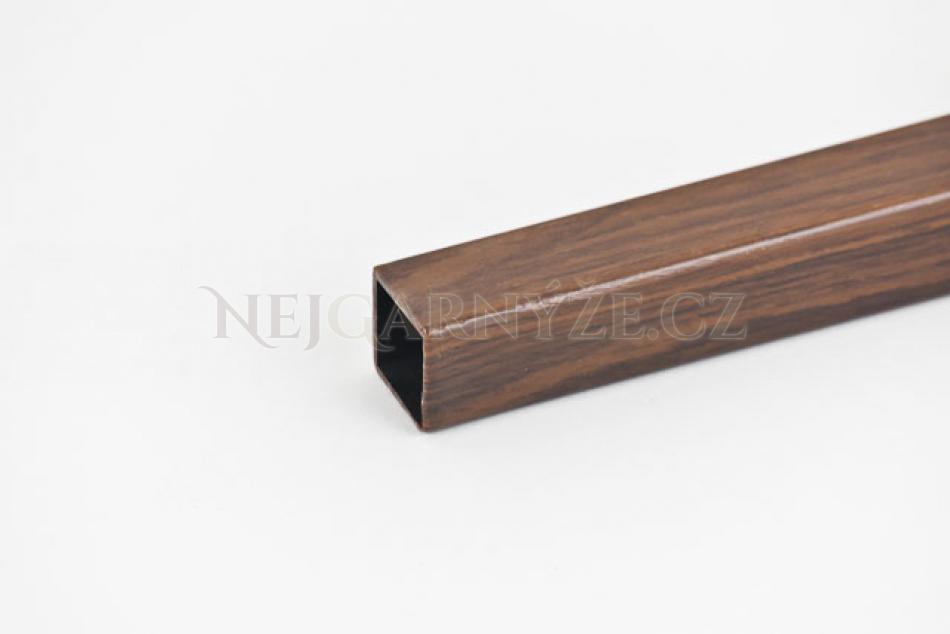 Quatro tyč 20x20mm farba imitace Ořechového dřeva 200 cm