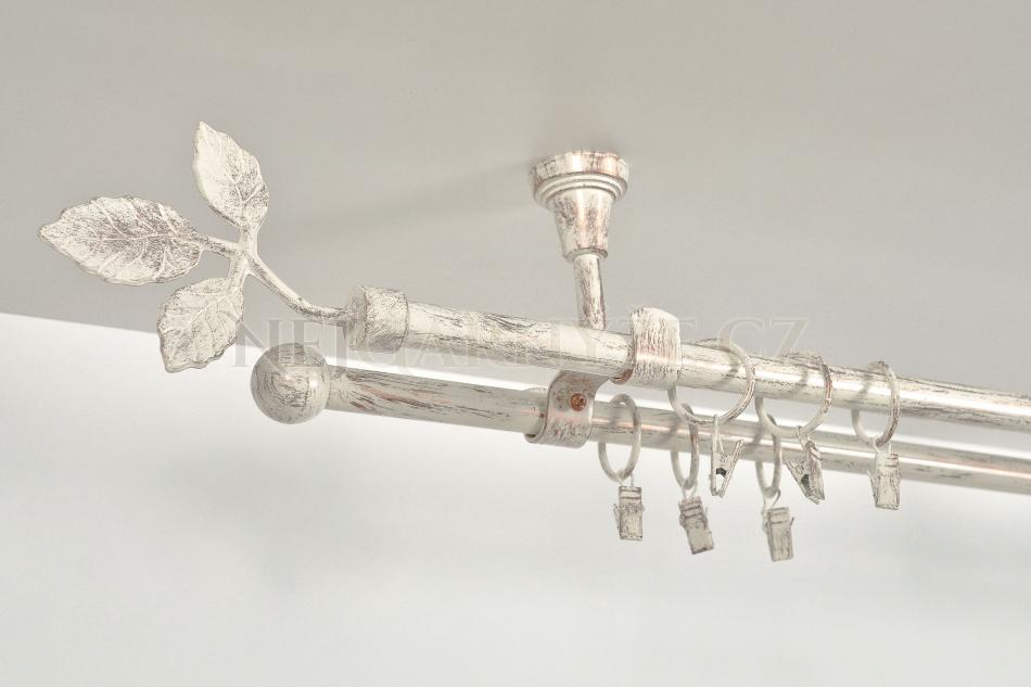 Garnyže kovová patinovaná dvoutyčová do stropu Ø 16mm farba Wintage-měděná
